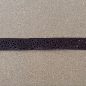 American Eagle Outfitters Black Floral Leather Women's Belt NWOT